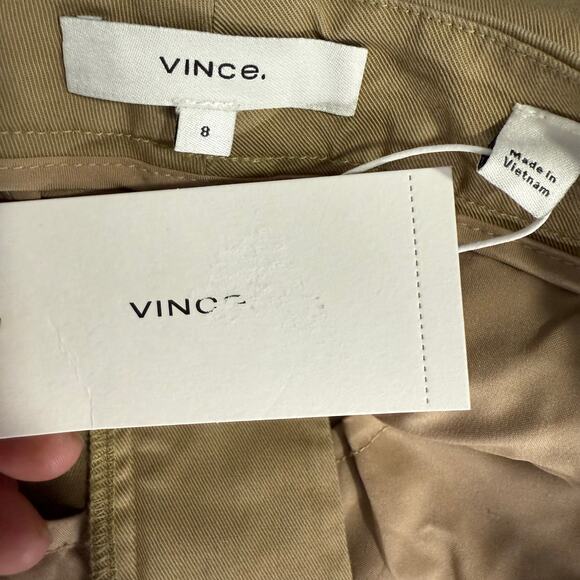 Vince Italian Stretch-Cotton Chino Short, Khaki, 8 - Picture 5 of 7